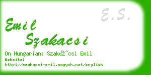 emil szakacsi business card